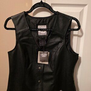 Womens Harley Davidson Leather Vest - Medium NWT